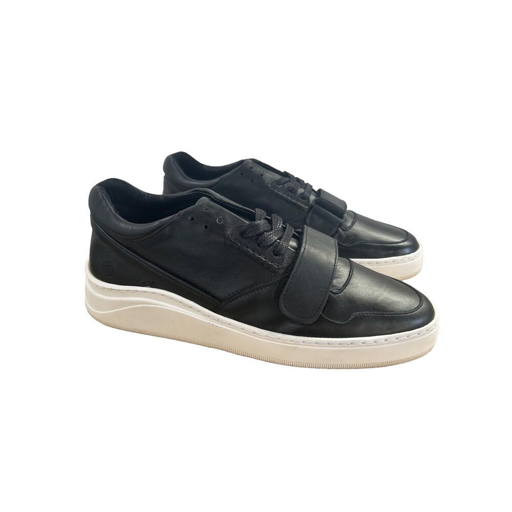 Alma Mater Gamma 4 Black Leather Sneakers Men's Designer Sz 41 EU/US 8.5 NEW